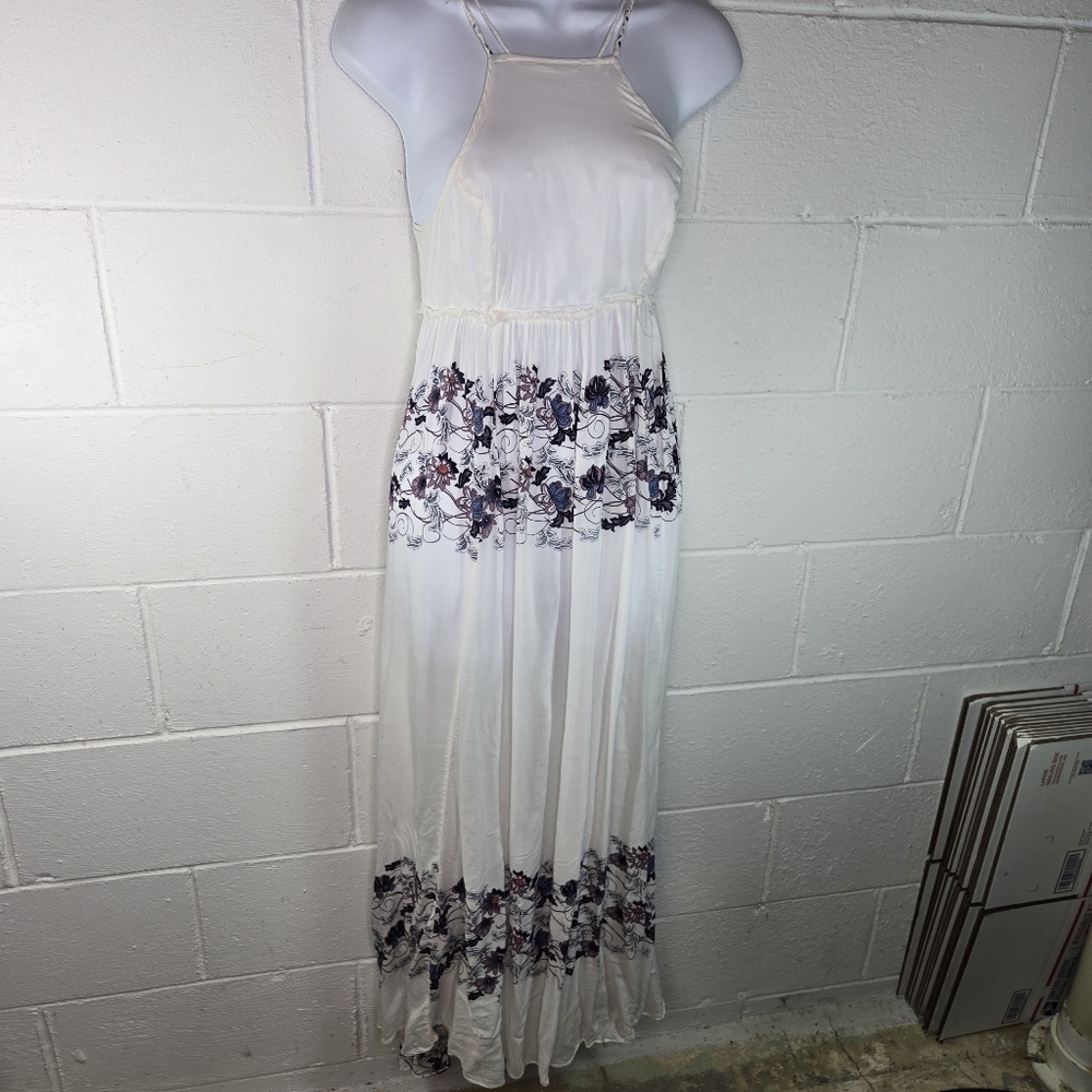 Free People Babydoll Maxi in White Cream Combo cottagecore coquette HTF RARE - Picture 10 of 11